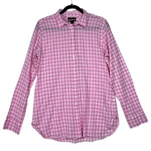 J.Crew Gingham Barbiecore Cotton button down long sleeves shirt